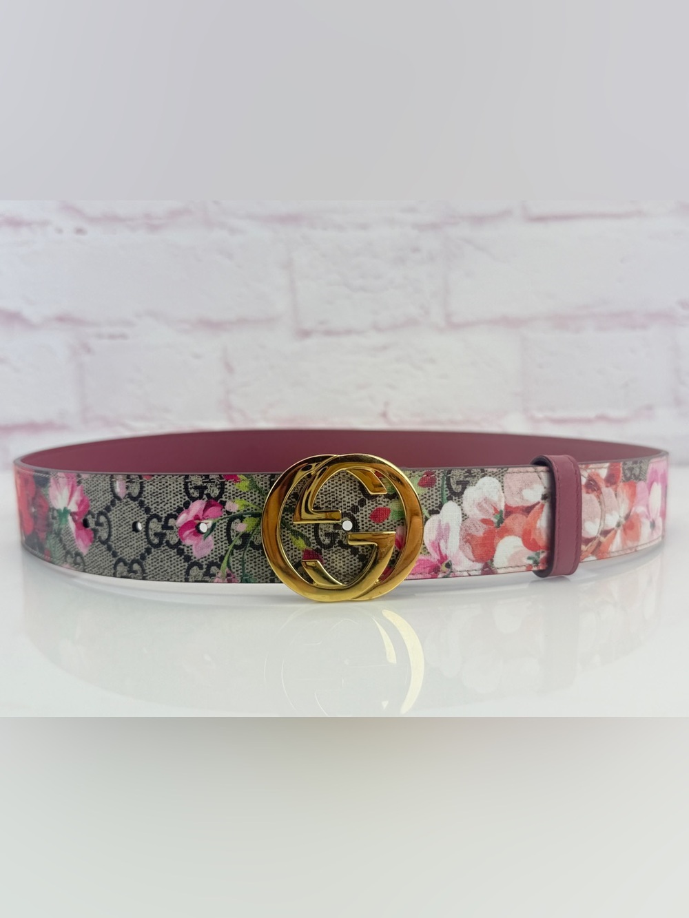 Gucci Floral Blooms GG Buckle Belt 370543 90/36